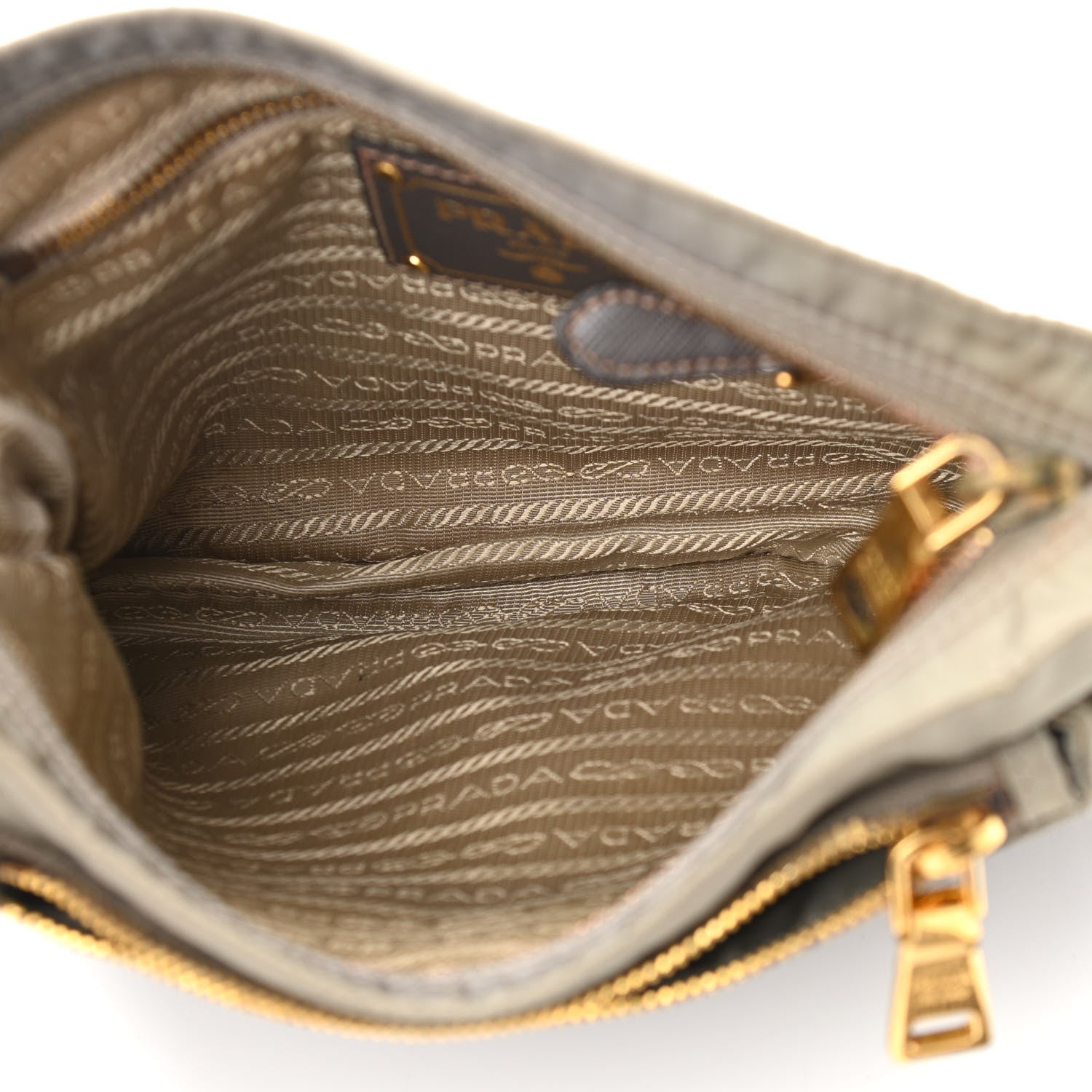 Prada Tessuto Nylon Saffiano Crossbody Bag Green 5 of 11