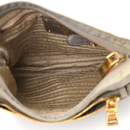 Prada Tessuto Nylon Saffiano Crossbody Bag Green 5 of 11