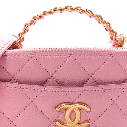 Chanel Caviar Quilted Pick Me Up Mini Vanity Case Pink 8 of 10
