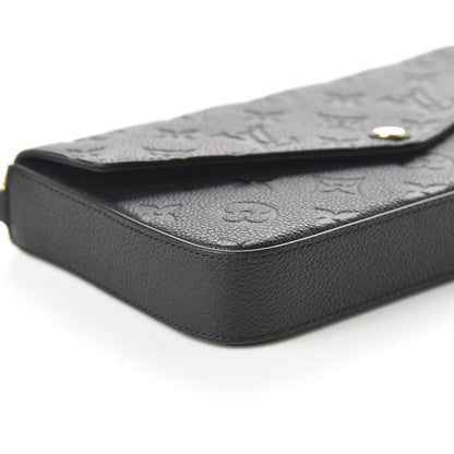 Louis Vuitton Empreinte Pochette Felicie Chain Wallet Black 6 of 10