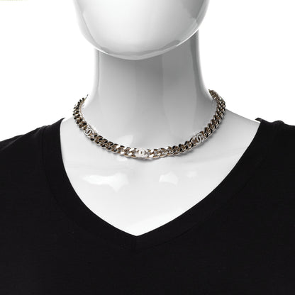 Chanel Metal Enamel Chain CC Choker Gold White 2 of 7