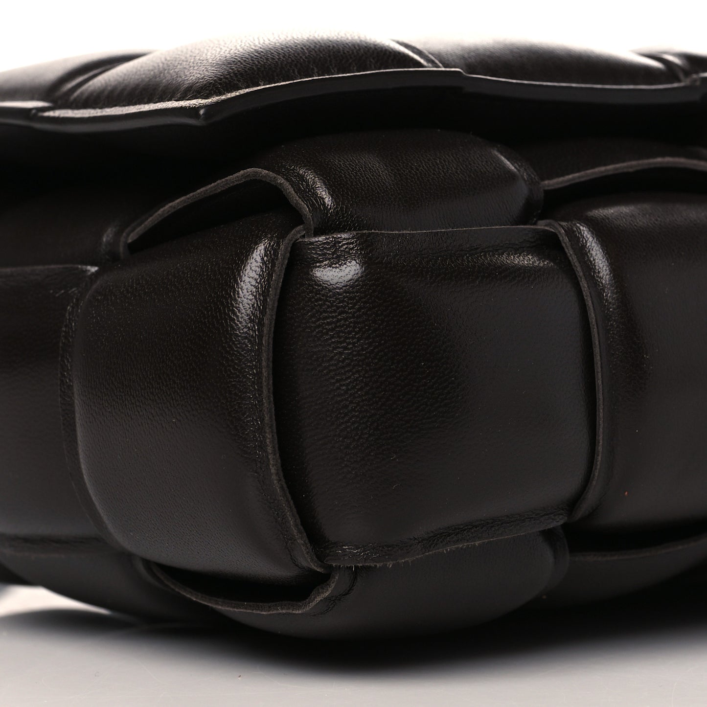 Nappa Maxi Intreccio Padded Cassette Crossbody Bag Fondente