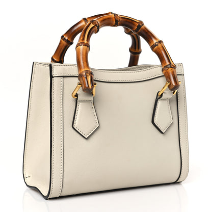 Gucci Wonka Grain Calfskin Mini Diana Tote Bag Mystic White 3 of 10