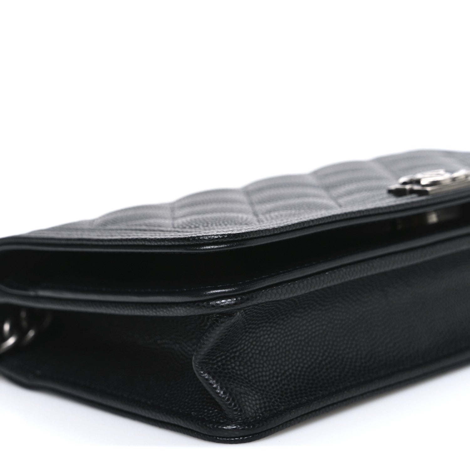 Chanel Caviar Quilted Boy Wallet On Chain WOC Black 10 of 11