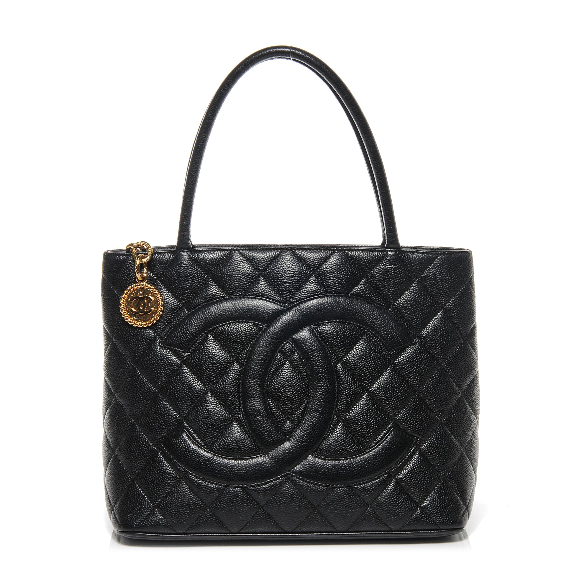 Chanel Caviar Medallion Tote Black 1 of 7
