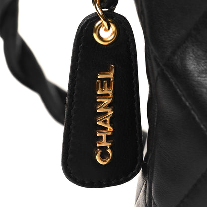 Chanel Lambskin Quilted Messenger Bag Black 12 of 13
