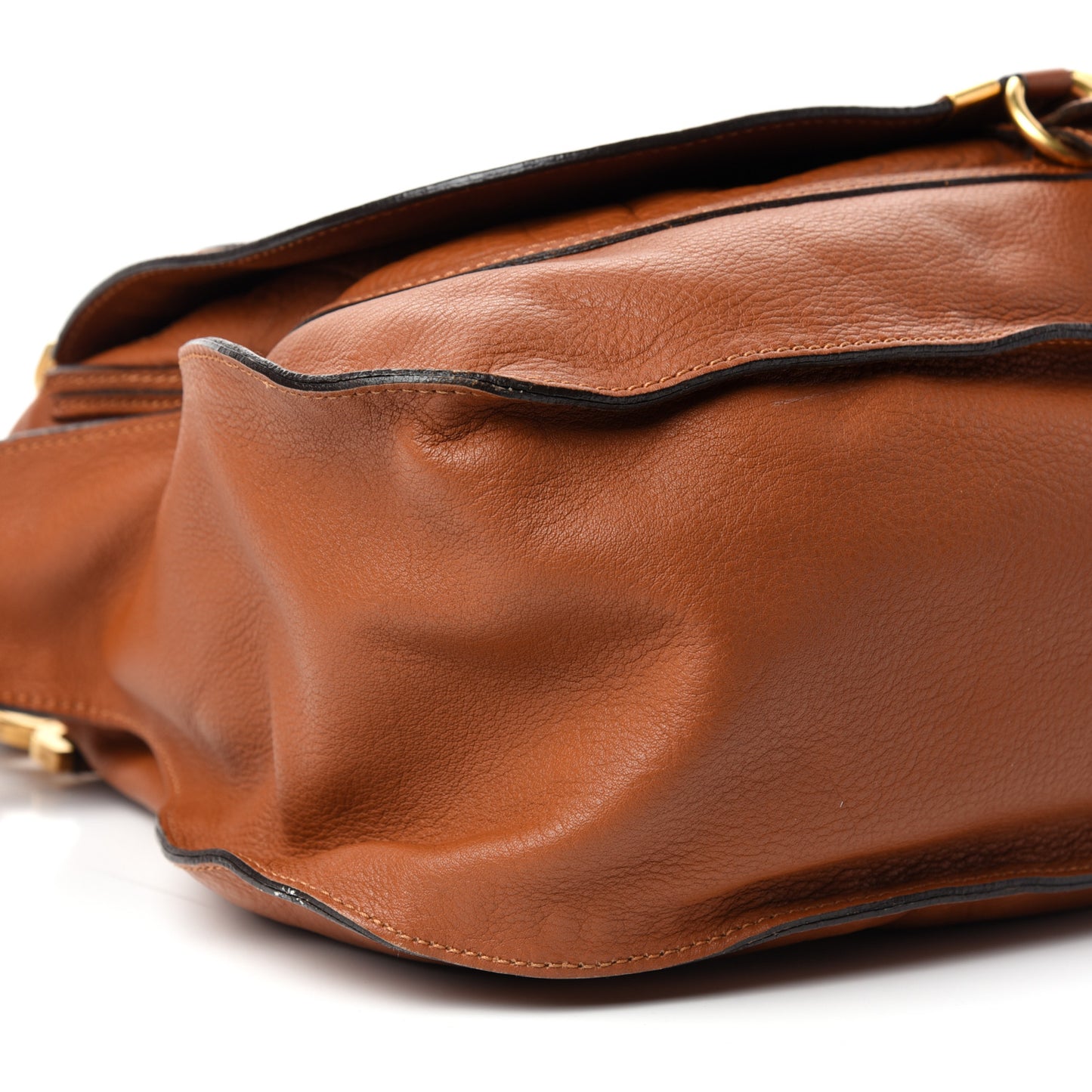 Calfskin Large Marcie Satchel Tan