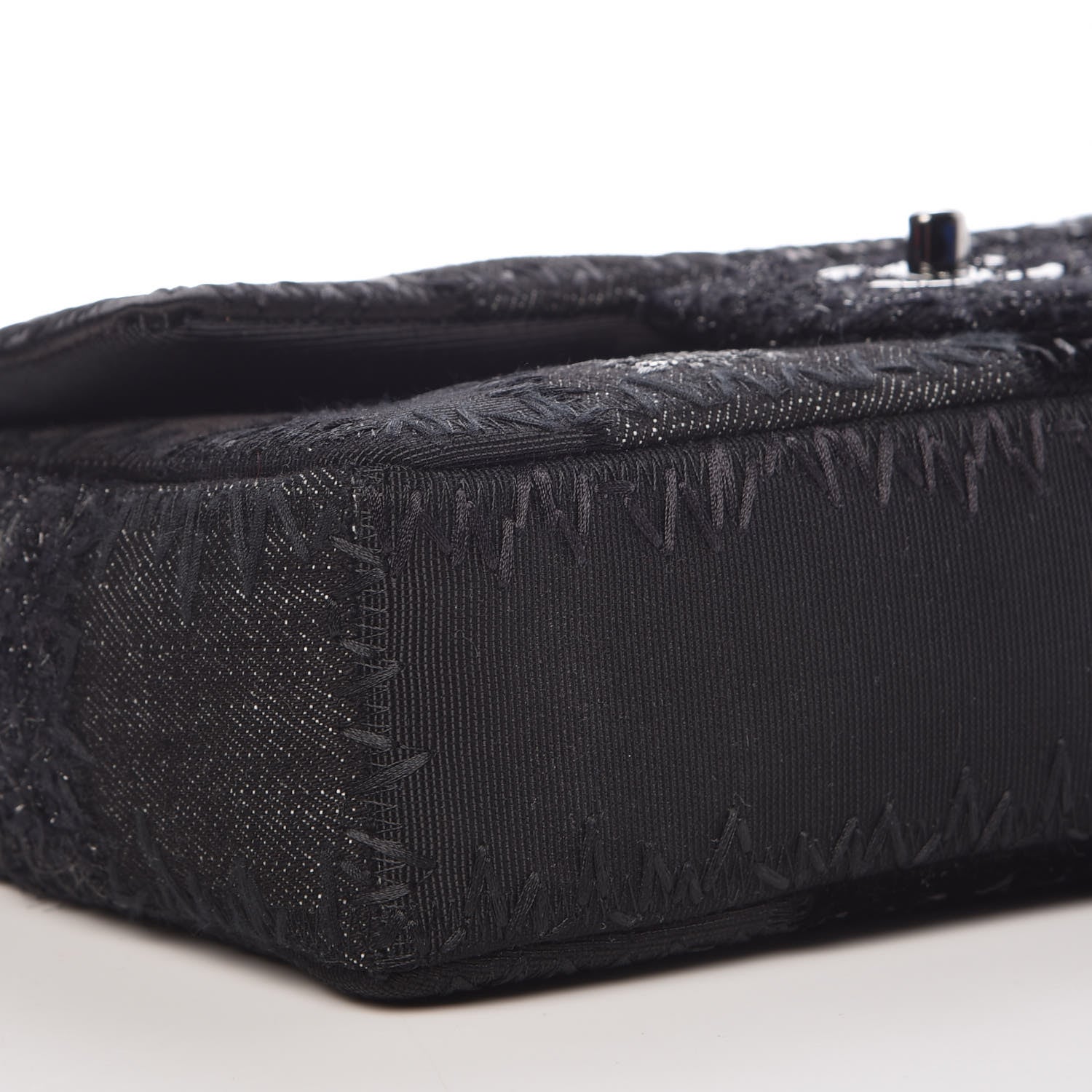 Chanel Tweed Patchwork Medium Single Flap Black 9 of 10