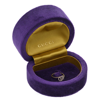 Gucci 18K White Gold Pink Topaz Running G Ring 53 6.25 5 of 5