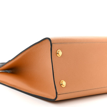 Louis Vuitton Taurillon City Steamer MM Black Camel 8 of 9