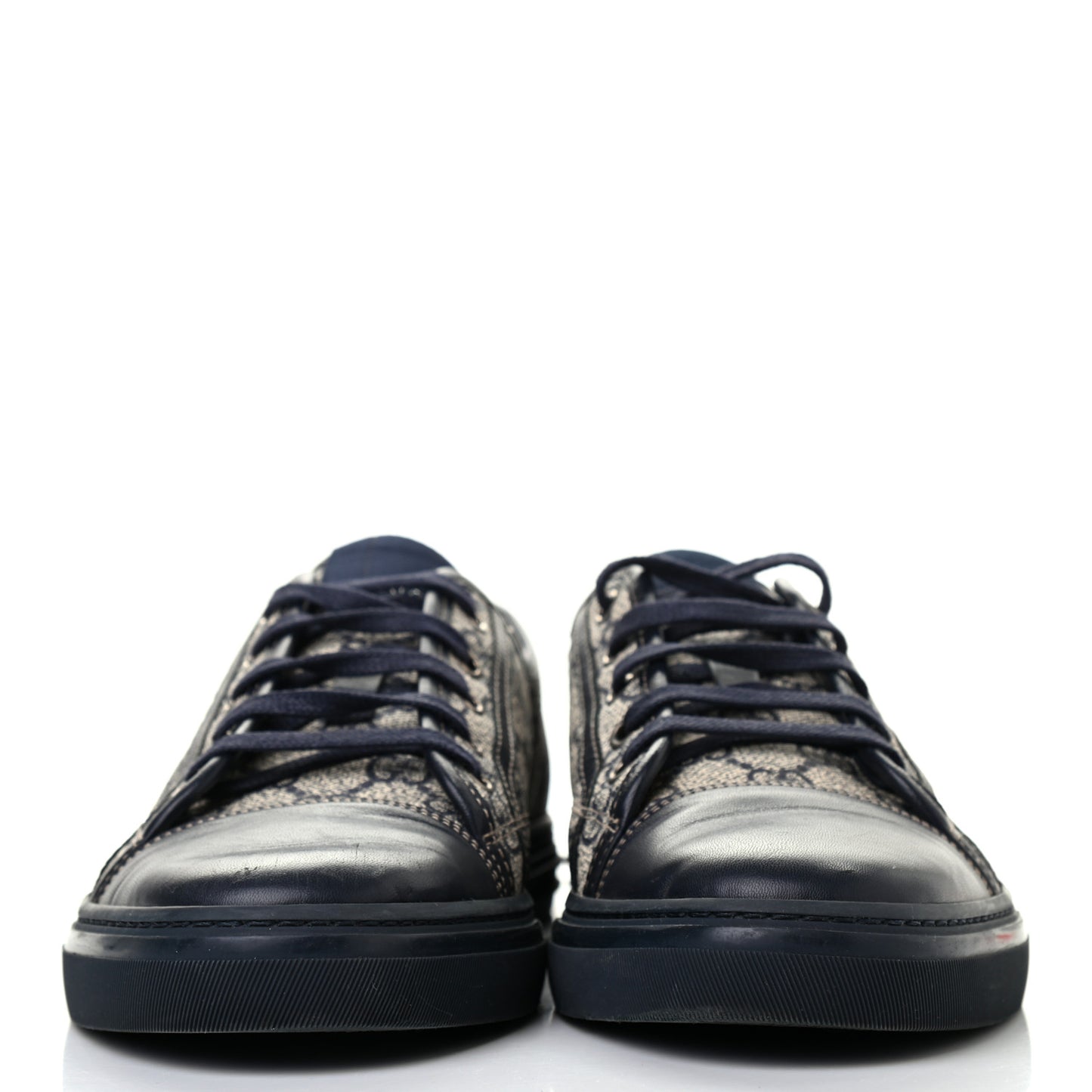 GG Supreme Monogram Mens Sneakers 7 Navy