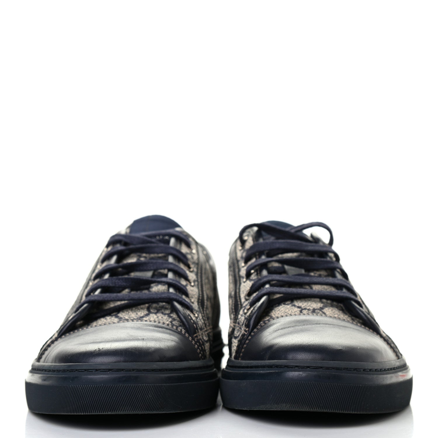 Gucci GG Supreme Monogram Mens Sneakers 7 Navy 3 of 16