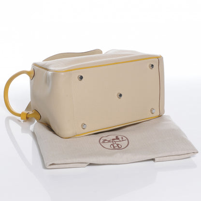 Hermes Taurillon Clemence Lindy 30 Parchemin and Soleil 4 of 7