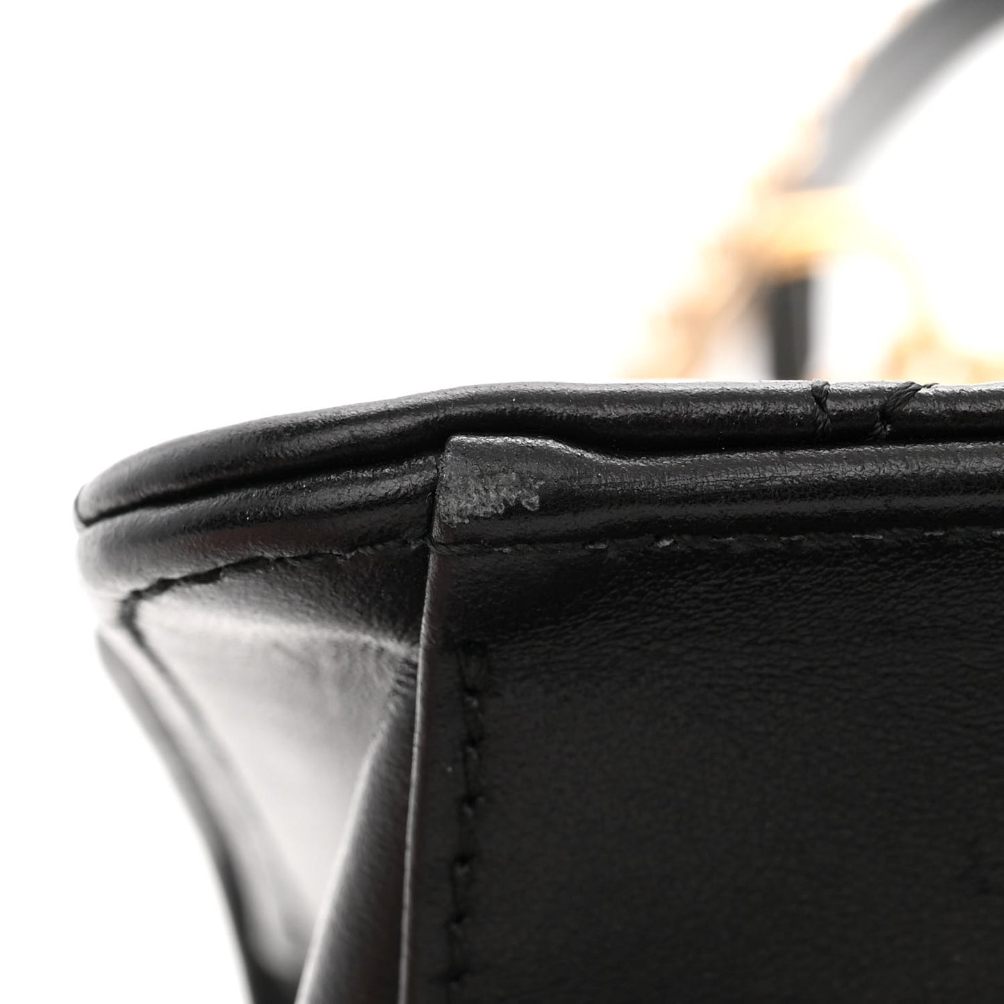 Calfskin Quilted Gancini Flap Bag Black