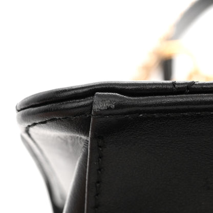 Salvatore Ferragamo Calfskin Quilted Gancini Flap Bag Black 11 of 12