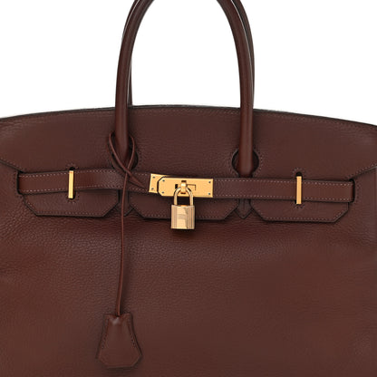 Hermes Taurillon Clemence Birkin 35 Havane 8 of 21