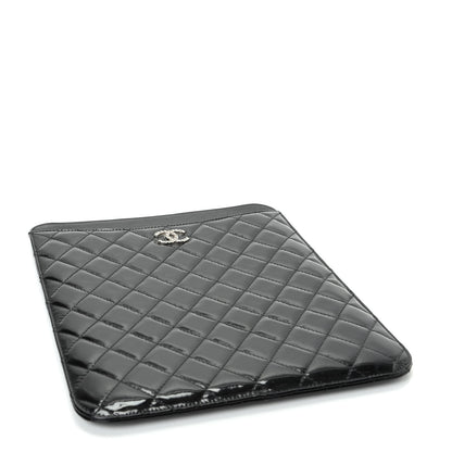 Chanel Patent Quilted Brilliant iPad Case Black 4 of 8