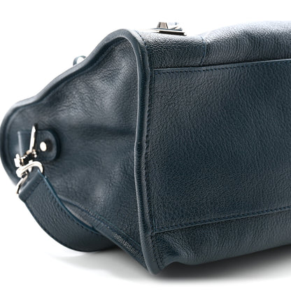 Balenciaga Chevre Silver Metallic Edge Hardware City Bleu Paon 10 of 11