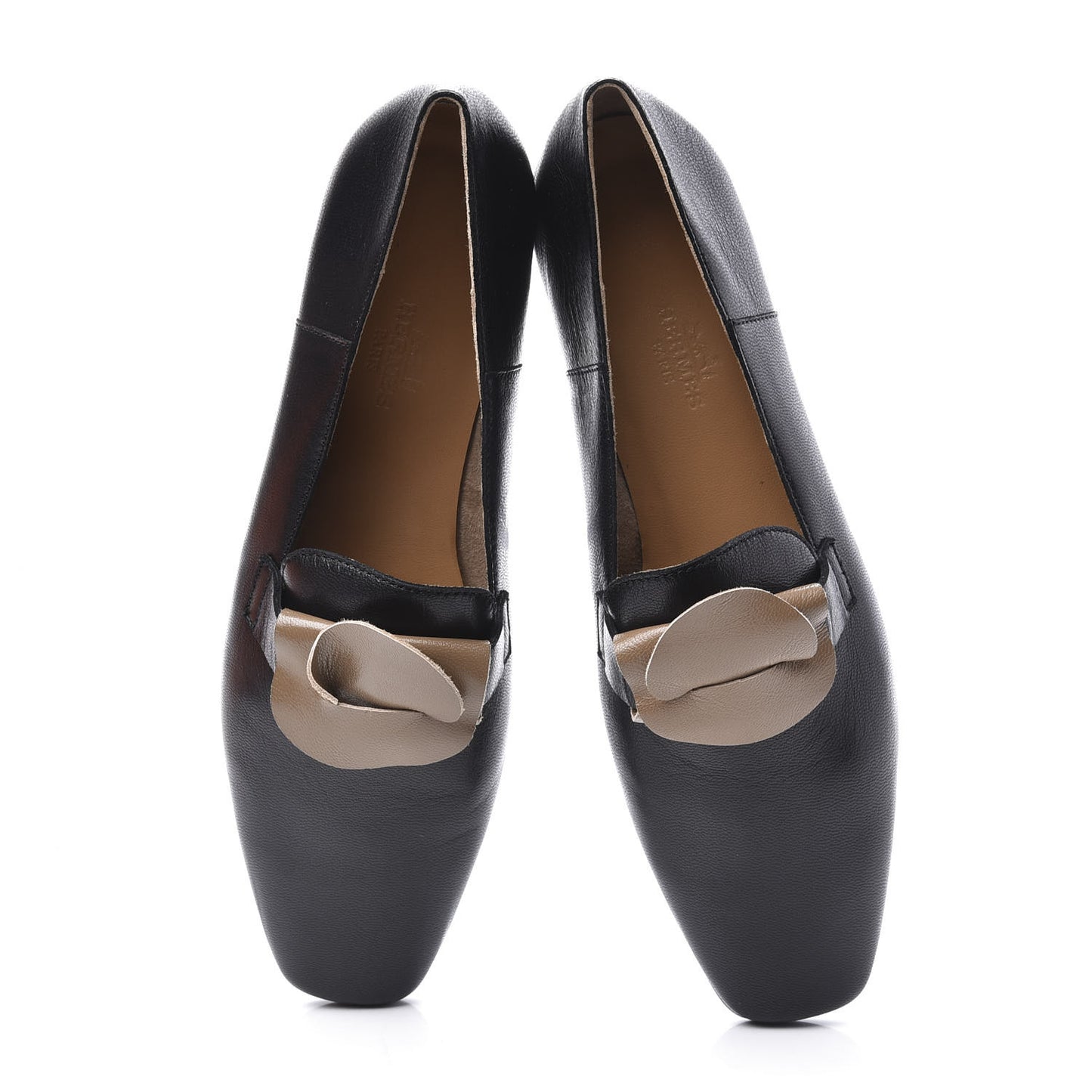 Supple Goatskin Womens Time Loafers 36.5 Black