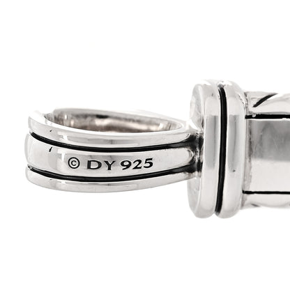 David Yurman Sterling Silver Pave Black Diamond Chevron Cross Pendant 4 of 4