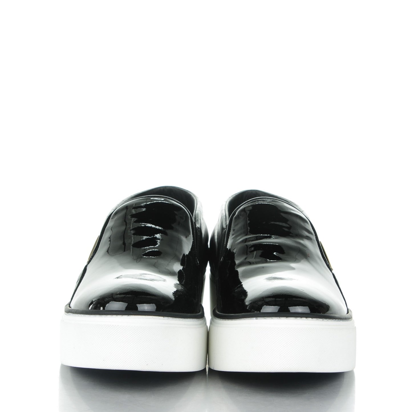 Alligator Patent Calfskin Catwalk Slip On 41 Black
