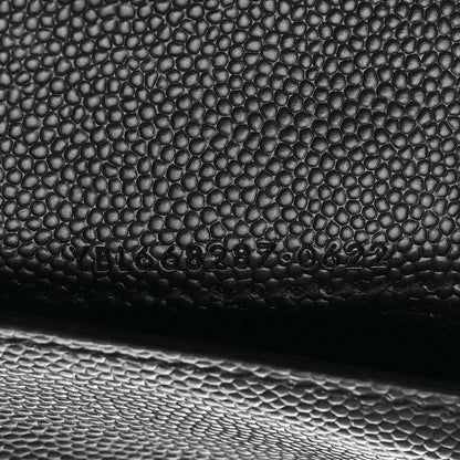 Saint Laurent Grain De Poudre Matelasse Chevron Monogram Zipped Two-Part Wallet Black 7 of 7