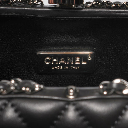 Chanel Lambskin Quilted Chain Around Clutch Black 5 of 7
