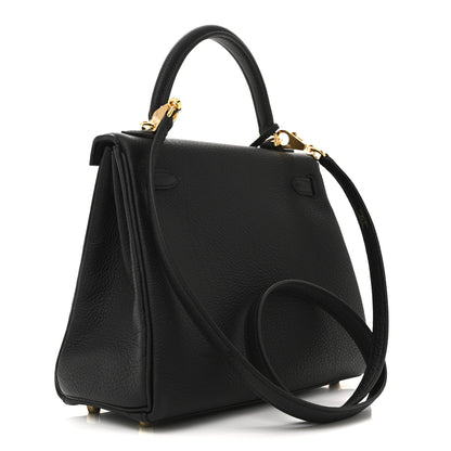 Hermes Togo Kelly Retourne 25 Black 3 of 8