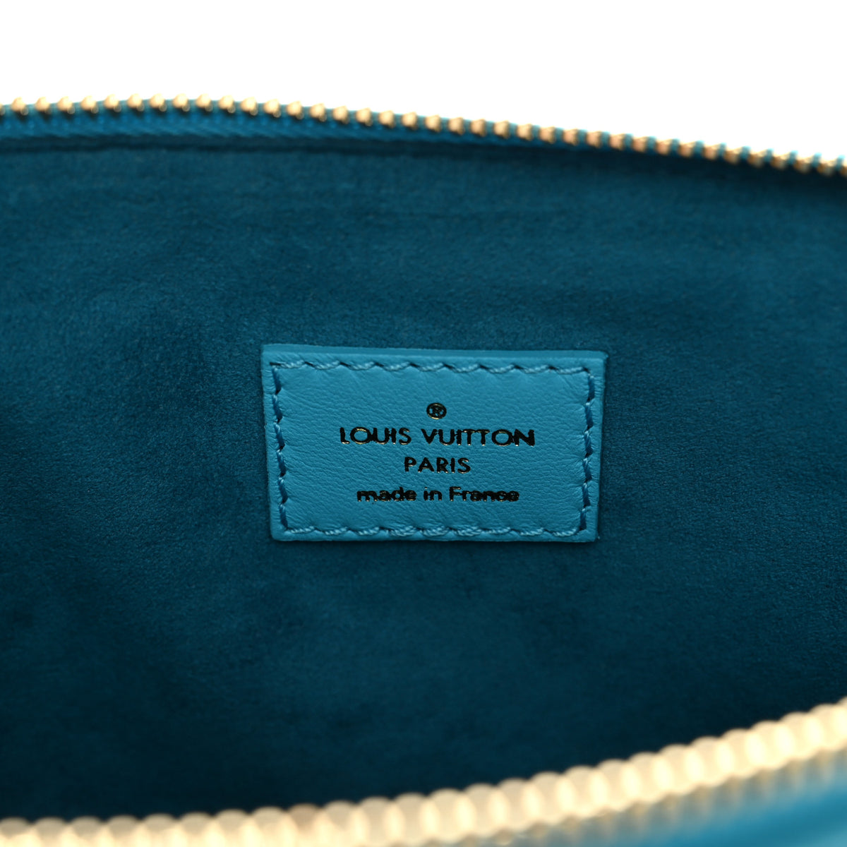 Lambskin Embossed Monogram Coussin PM Turquoise