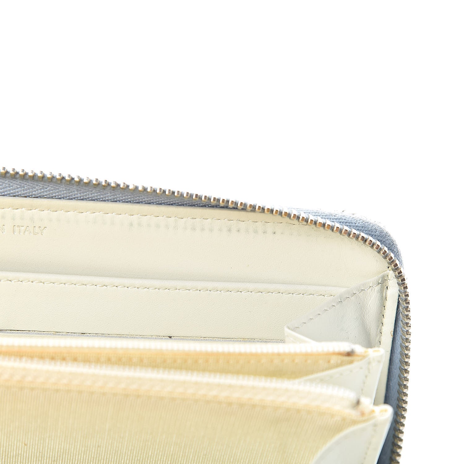 Chanel Canvas Deauville Zip Around Wallet Grey 10 of 16