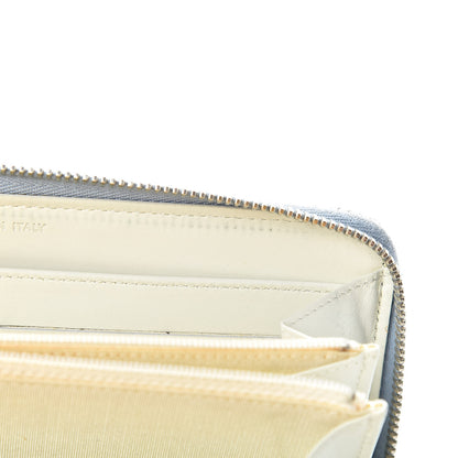Chanel Canvas Deauville Zip Around Wallet Grey 10 of 16