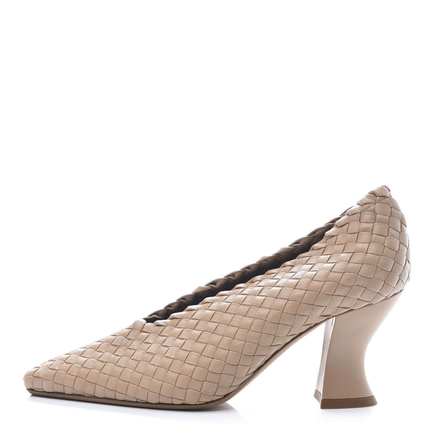 Bottega Veneta Nappa Intrecciato Almond Pumps 36.5 Cipria 1 of 8