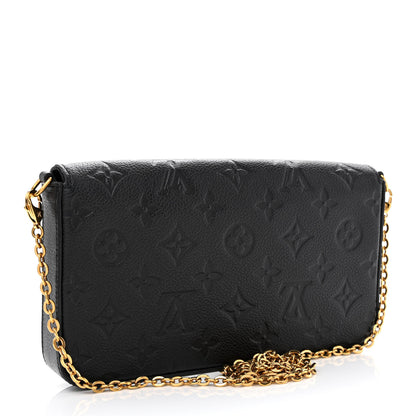 Louis Vuitton Empreinte Pochette Felicie Chain Wallet Black 4 of 13