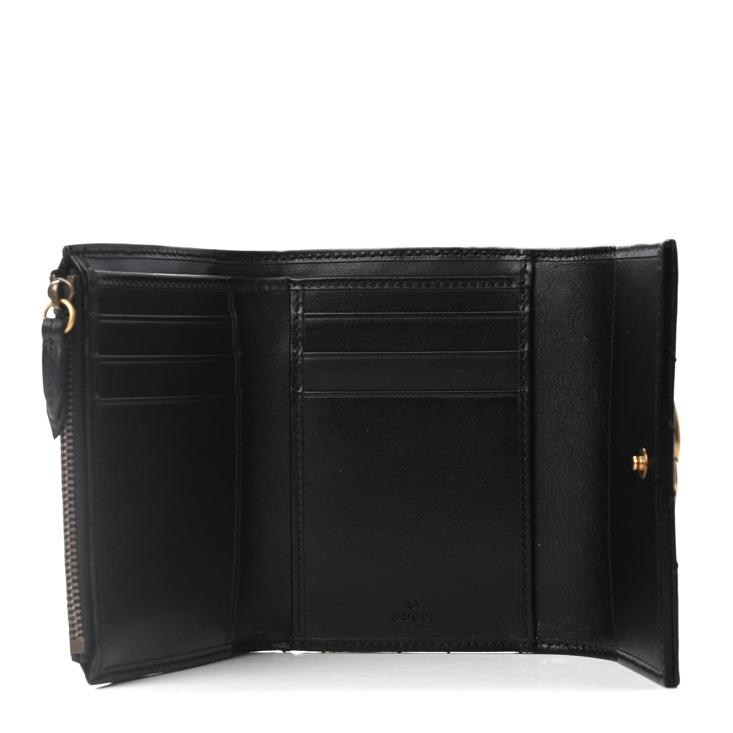 Calfskin Matelasse GG Marmont Wallet Black