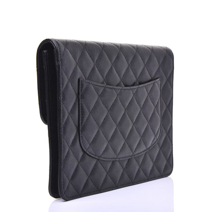 Chanel Caviar Quilted Square Flap Clutch Black 3 of 13