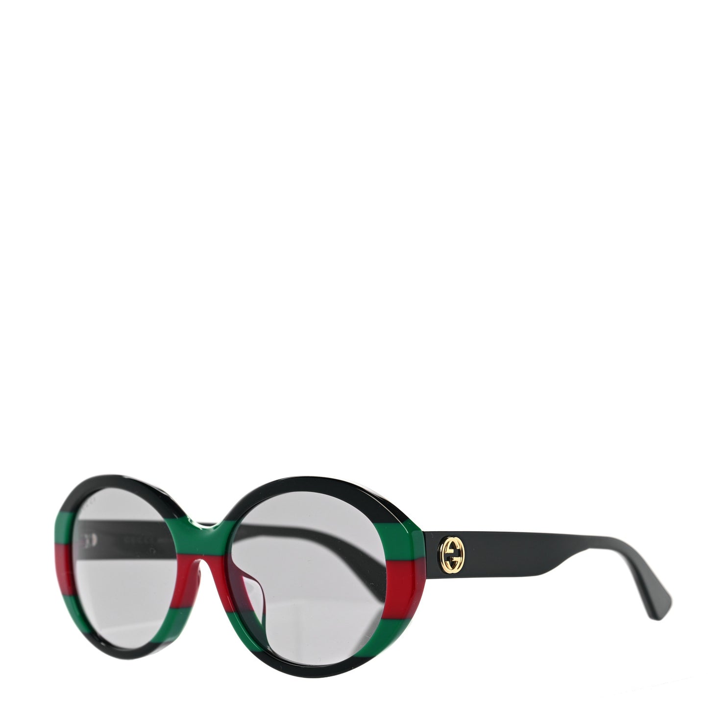 Round Web Sunglasses GG0279SA Black Green