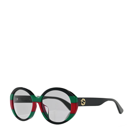 Gucci Round Web Sunglasses GG0279SA Black Green 1 of 8