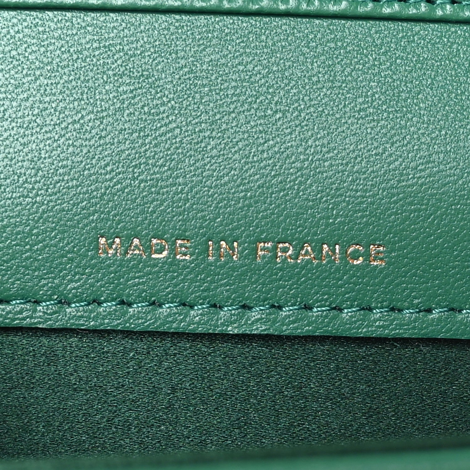 Chanel Lambskin Crystal Diamante Clutch With Chain Green 7 of 12