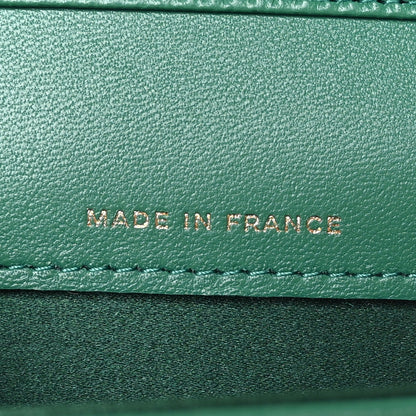 Chanel Lambskin Crystal Diamante Clutch With Chain Green 7 of 12