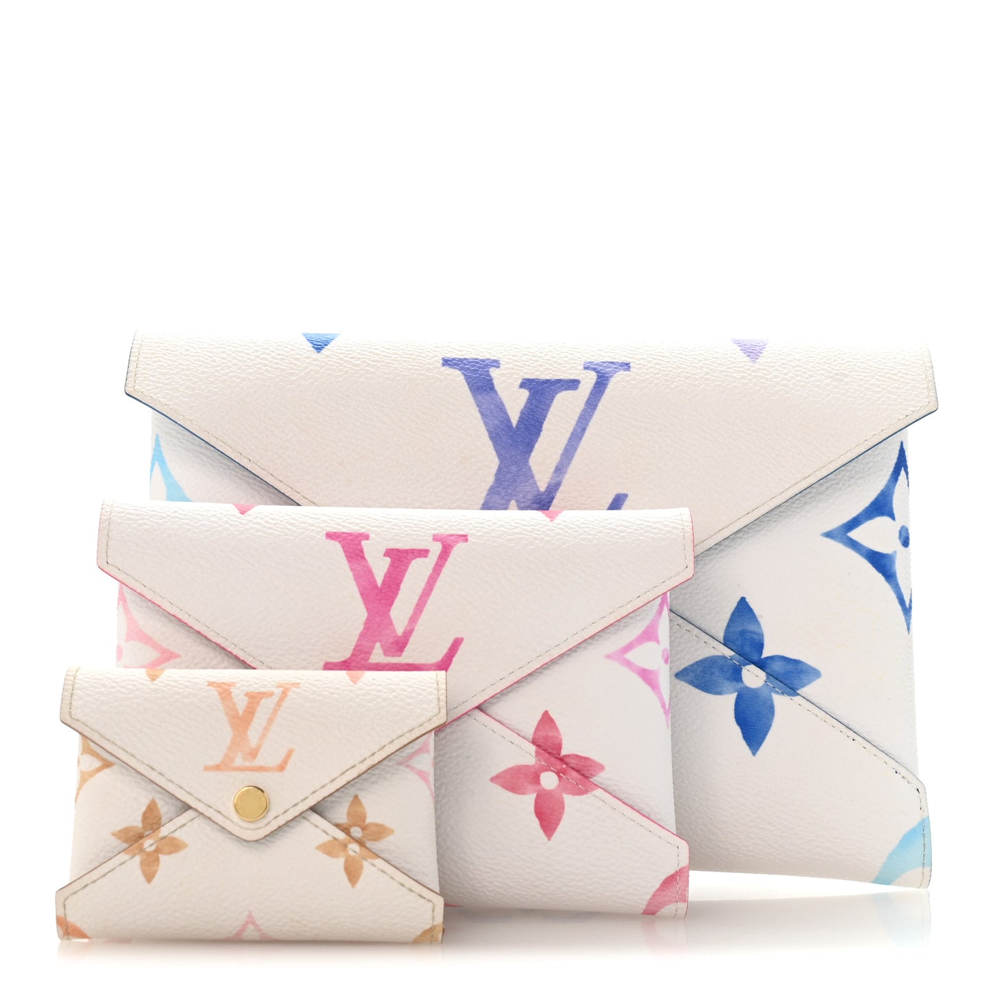 Monogram Giant By The Pool Kirigami Pochette Set Blue Rose Beige