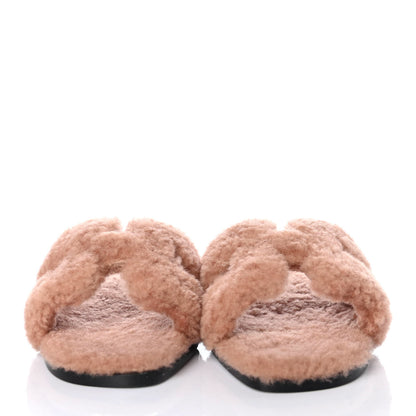 Hermes Woolskin Oran Sandals 35 Rose Aube 2 of 4