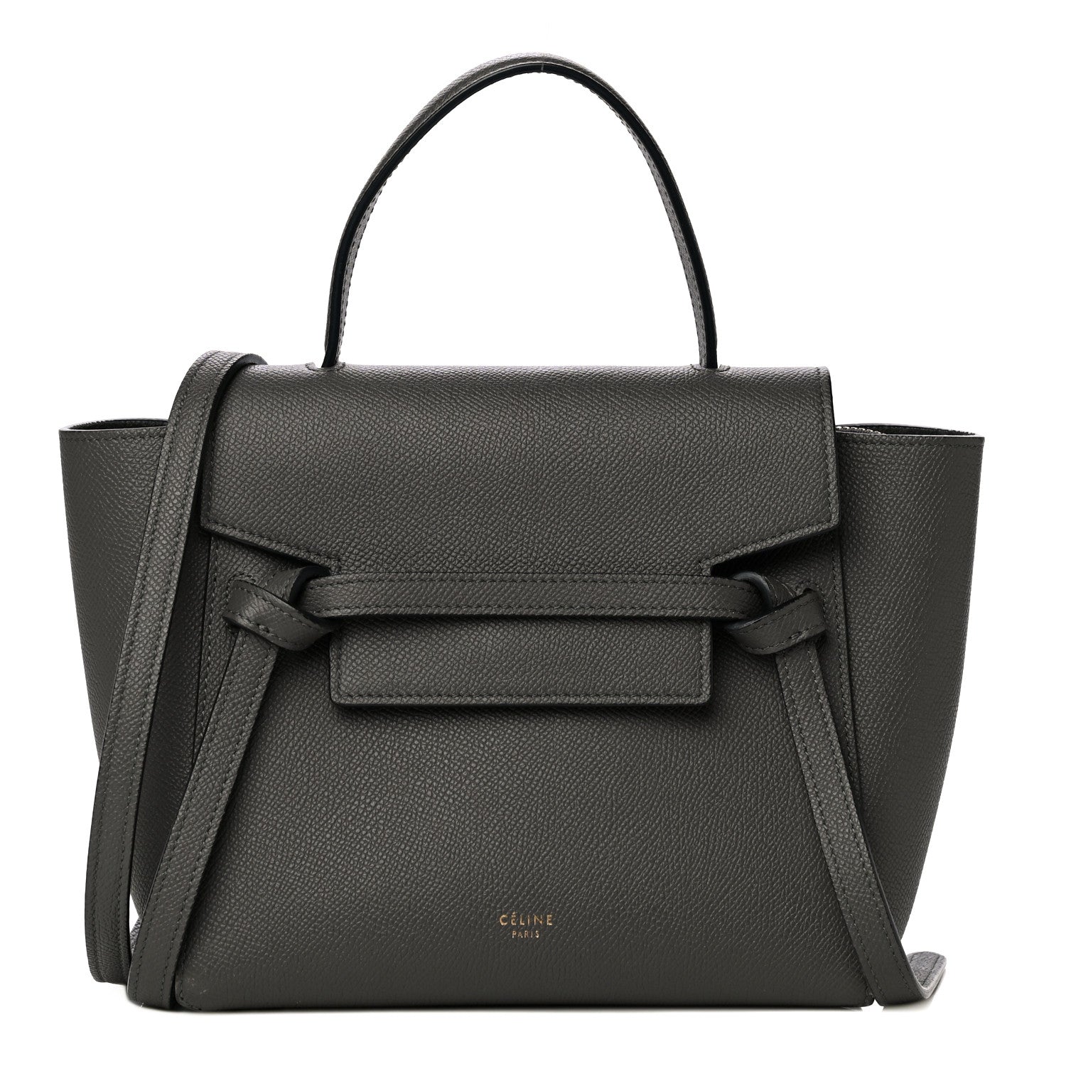 Celine Grained Calfskin Nano Belt Bag Grey 1 of 10