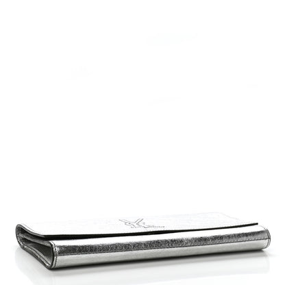 Saint Laurent Metallic Textured Calfskin Monogram Small Belle De Jour Clutch Silver 4 of 7