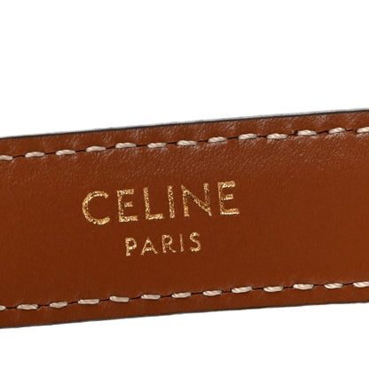 Celine Box Calfskin Medium 25mm Triomphe Belt 75 30 Tan 5 of 7