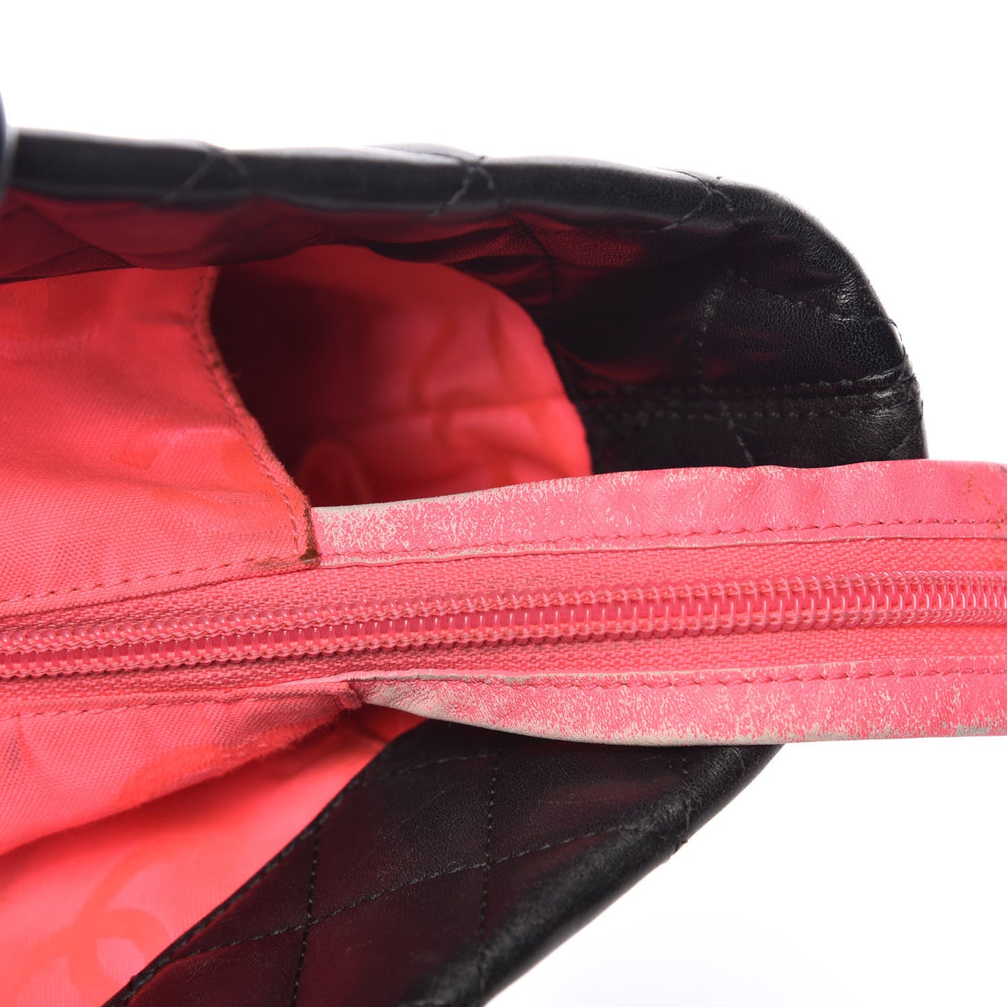 Calfskin Quilted Large Cambon Tote Black
