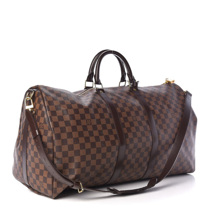 Louis Vuitton Damier Ebene Keepall Bandouliere 55 3 of 16