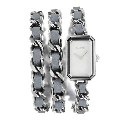 Chanel Stainless Steel Lambskin 16mm Premiere Rock Triple Row Quartz Watch Grey 1 of 5