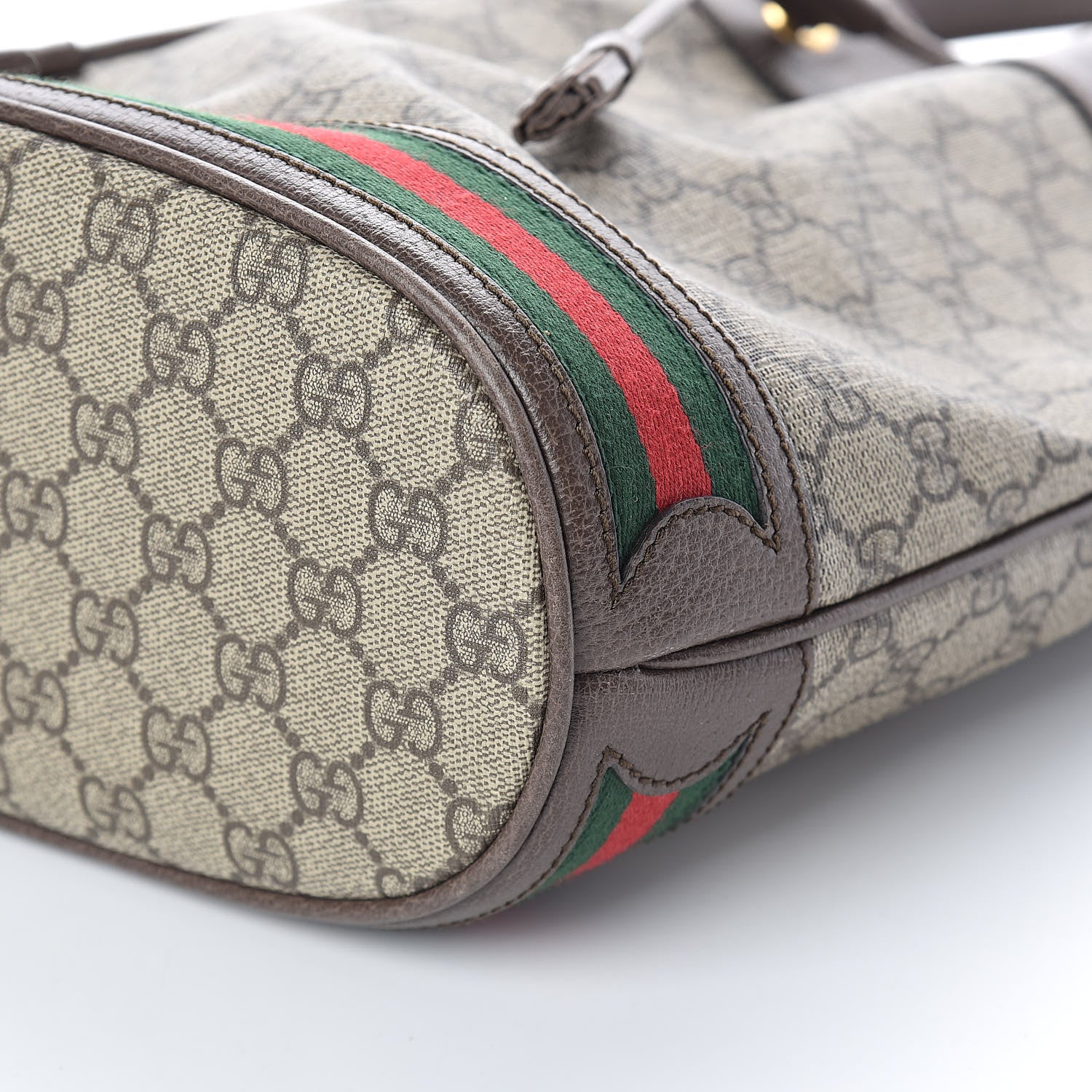 Gucci GG Supreme Monogram Web Ophidia Bucket Bag Brown 9 of 9