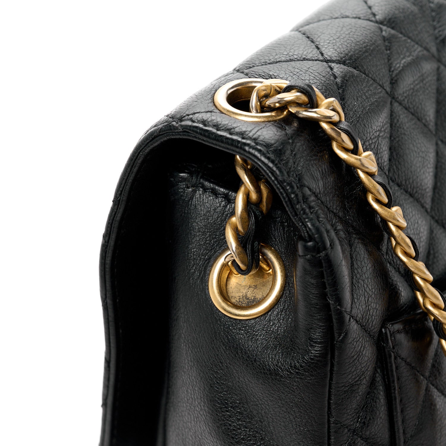 Chanel Grained Calfskin Quilted Messenger Flap Black 12 of 12