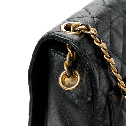 Chanel Grained Calfskin Quilted Messenger Flap Black 12 of 12